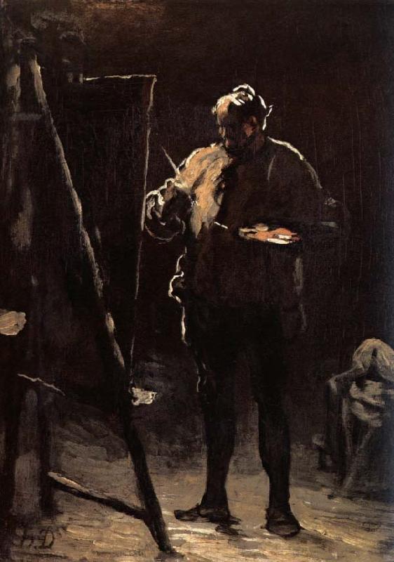 Honore Daumier The Painter before his Picture oil painting picture
